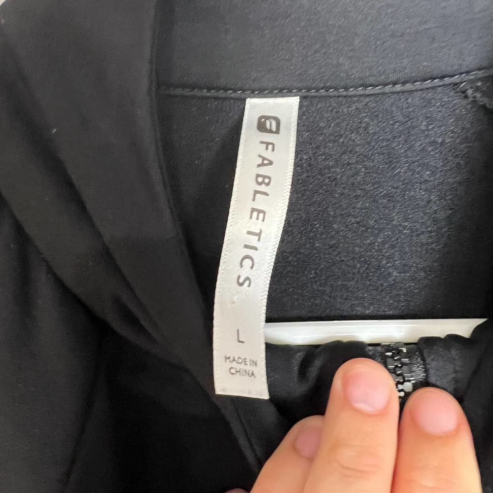 Fabletics Black Full Zip Jacket Large - image 3